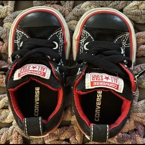 Navy Blue Baby Converse Shoes Size 4 like brand new wore once or twice.